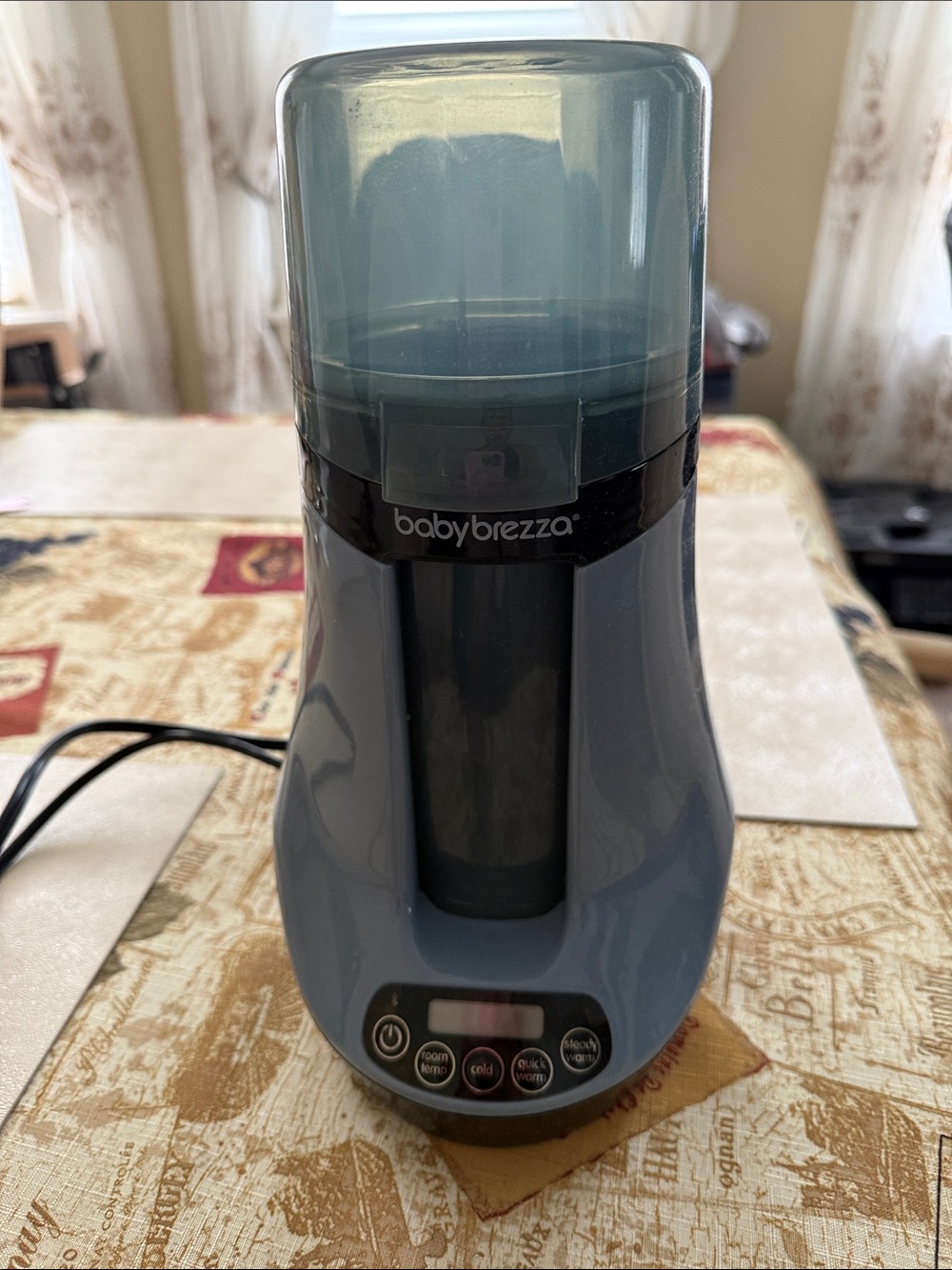 Baby Brezza bottle warmer in Slate Blue